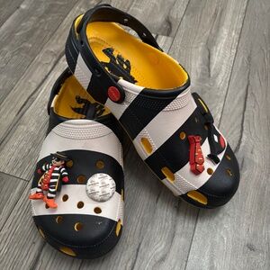 Crocs McDonald's Shoes Charms Stripe Hamburger Hamburglar Mens 8 Womens Size 10